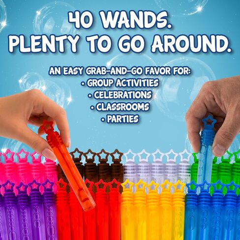 Maxx Bubbles 40 Pack Mini Bubble Wands 40 Pack in Kuwait
