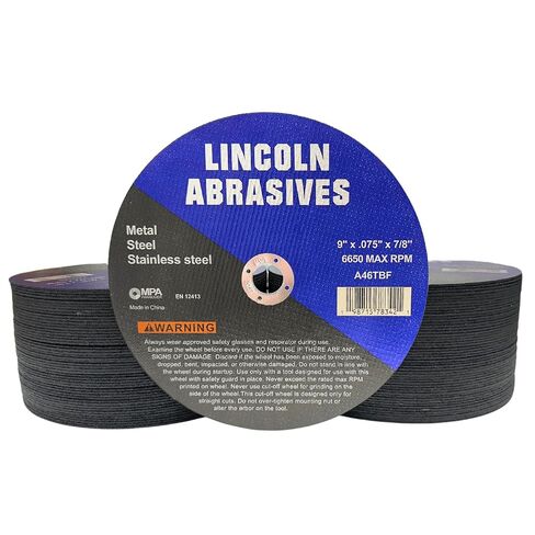 100 Pc 6"x.045"x7/8" Cut-Off Wheels Lincoln Abrasives Metal & Stainless Steel in Kuwait