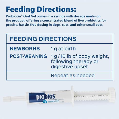 Probios Probiocin Oral Gel for Dogs & Cats, 15 g Tube, 2-Pack in Kuwait