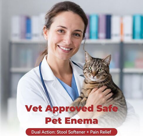 Constipation Relief for Dogs and Cats-Fast Acting,Gently Stool Stimulates,Supports Healthy Bowel Movements and Hairball Remedy,Vet Recommended,Disposable Pet Relief for Cats & Dogs,6 Pack 5ml in Kuwait