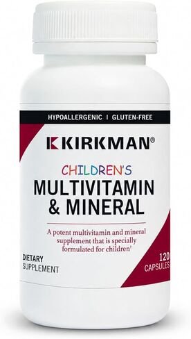 Kirkman - Kids Multivitamin and Mineral Capsules - with Vitamin C and D3 - No Casein, Gluten, Soy, Colors or Flavors - Great for Immune Support and Bone Health, 120 Capsules in Kuwait