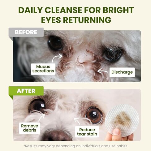 PawSono Dog Eye Wipes for Dogs and Cats, Unscented, 100 Count in Kuwait