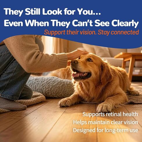 VUN Dog Eye Supplements-Dog Vision Supplement Soft Chew for Cloudy Eyes in Kuwait