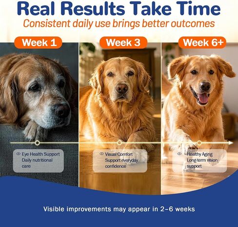 VUN Dog Eye Supplements-Dog Vision Supplement Soft Chew for Cloudy Eyes in Kuwait