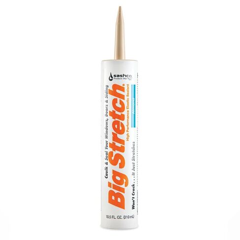 Sashco 10002 10.5oz Big Stretch Acrylic Latex High Performance Caulking Sealant, 10.5 oz Cartridge, Almond in Kuwait