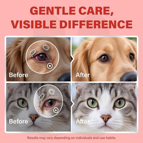 Eye Drops for Dogs & Cats, NAC 2% & Lanosterol Formula, For Vision Clarity in Kuwait