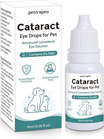 Cataract Eye Drops for Dogs, Improve Vision Clarity & Comfort, Support Eye Moisture, Preservative-Free, Daily Gentle Pet Eye Care Formula in Saudi Arabia