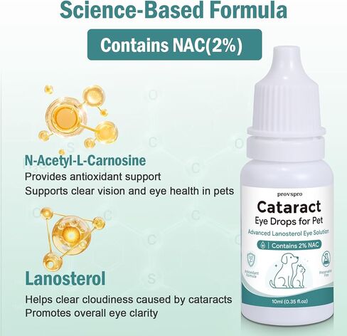 Cataract Eye Drops for Dogs, Improve Vision Clarity & Comfort, Support Eye Moisture, Preservative-Free, Daily Gentle Pet Eye Care Formula in Saudi Arabia