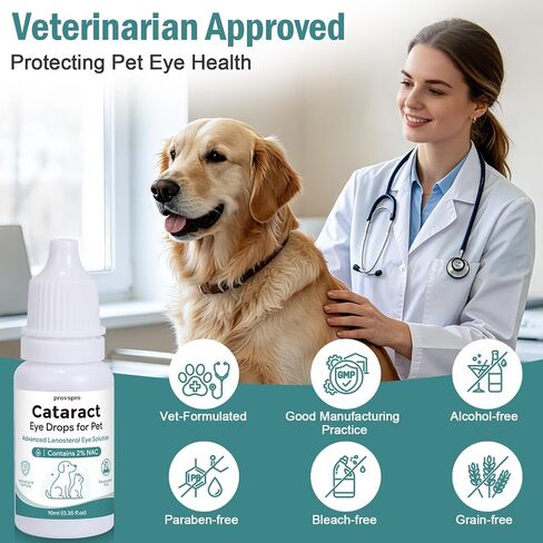 Cataract Eye Drops for Dogs, Improve Vision Clarity & Comfort, Support Eye Moisture, Preservative-Free, Daily Gentle Pet Eye Care Formula in Saudi Arabia