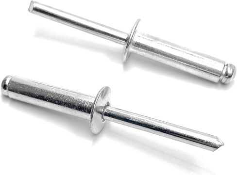 ISPINNER 100pcs 3/16" x 3/4" Aluminum Blind Rivets, 4.8 x 19mm Pop Rivets, Pack of 100 (Silver) in Kuwait