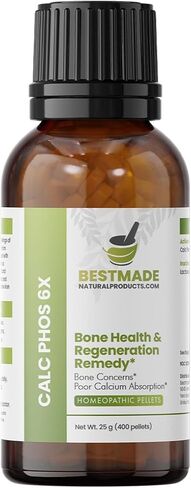 زيت Calc Phos 6X من Bestmade Naturalproducts.com لصحة وتجديد العظام - علاج الملح الخلوي - يستخدم لمشكلات النمو والعظام المكسورة - يساعد في التعافي من الأمراض والعدوى - يساعد في علاج حمض الكالسيوم in Kuwait