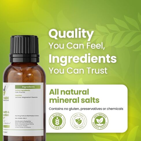 زيت Calc Phos 6X من Bestmade Naturalproducts.com لصحة وتجديد العظام - علاج الملح الخلوي - يستخدم لمشكلات النمو والعظام المكسورة - يساعد في التعافي من الأمراض والعدوى - يساعد في علاج حمض الكالسيوم in Kuwait