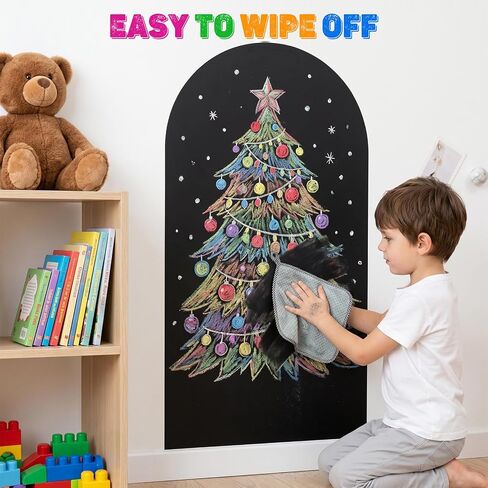 Jojoka Removable Magnetic Chalkboard Wall Decal for Kids – Black in Kuwait
