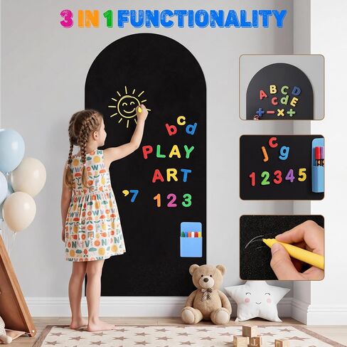 Jojoka Removable Magnetic Chalkboard Wall Decal for Kids – Black in Kuwait
