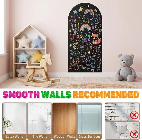 Jojoka Removable Magnetic Chalkboard Wall Decal for Kids – Black in Kuwait
