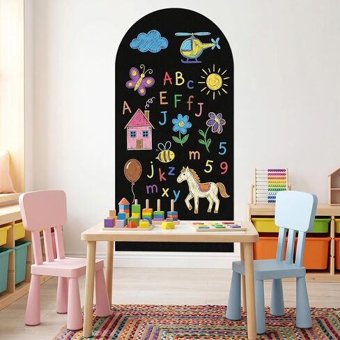 Jojoka Removable Magnetic Chalkboard Wall Decal for Kids – Black in Kuwait