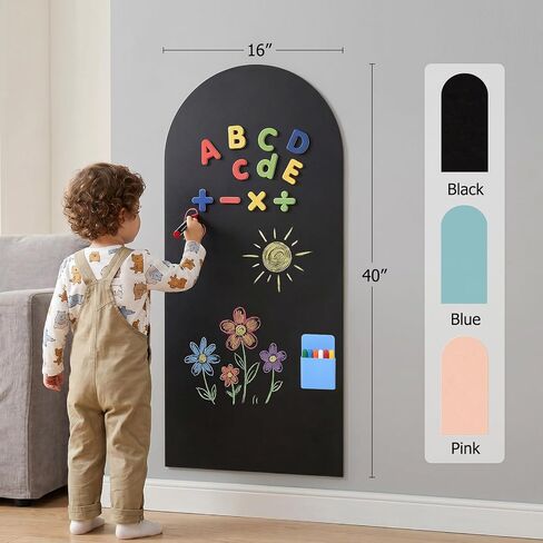Jojoka Removable Magnetic Chalkboard Wall Decal for Kids – Black in Kuwait