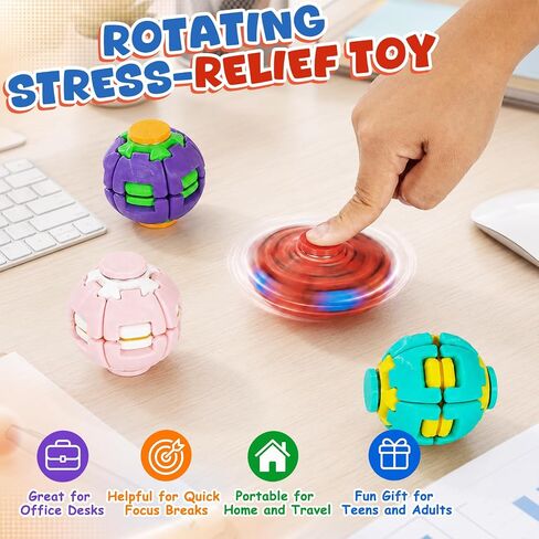 3D Printed Press-Rotating Fidget Spinner Ball,Sensory Fidget Toys in Saudi Arabia