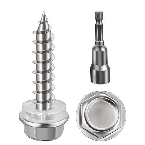 (120Pcs)#10x3" Self-Tapping Screws for Wood 410 Stainless Steel Hexagon Head Quick Tapping in Kuwait