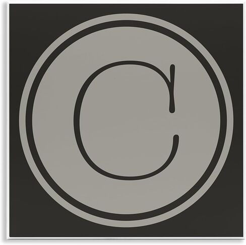 Stupell Industries Modern J Initial Round Elevator Key Shape Wood Wall Art in Kuwait
