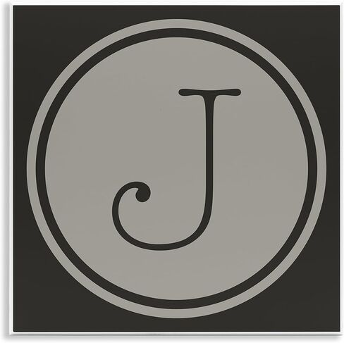 Stupell Industries Modern J Initial Round Elevator Key Shape Wood Wall Art in Saudi Arabia