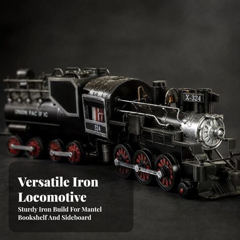 Train Model Industrial Retro European-Style Display Model Detailed for Entryway in Kuwait