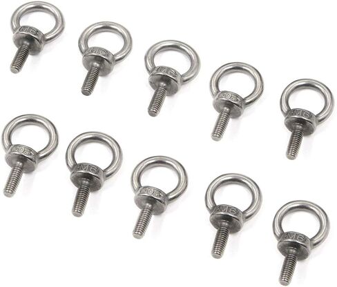 Lependor M8 Metric Machinery Lifting Eye Bolt, 304 Stainless Steel Thread Lifting Ring Eyebolt - 8 Pcs M8 (5/16") in Kuwait