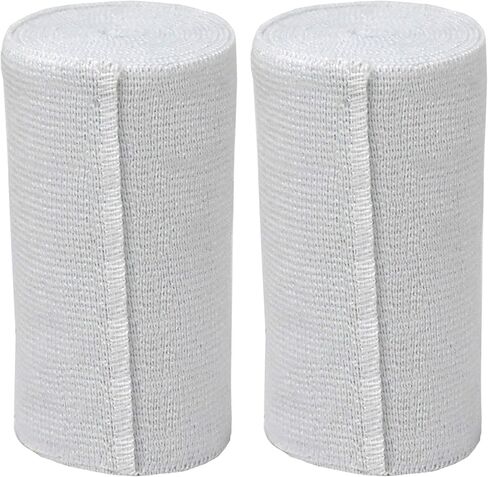 Premium Elastic Bandage Wrap (4" Wide, 4 Pack) Hook & Loop Fastener at One End - GT Latex Free Hypoallergenic Compression Roll for Sprains & Injuries in Kuwait