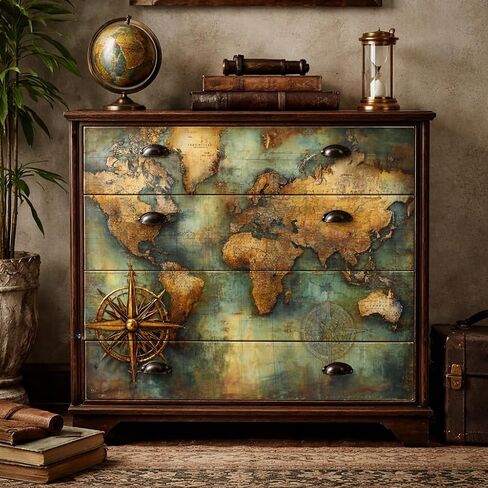 The Shabby Hummingbird Old World Luxe Large Decoupage Paper (For Furniture, large projects) in Kuwait