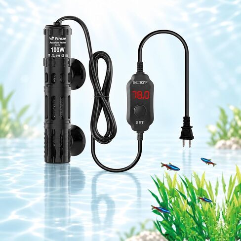 25W Aquarium Heater for 3-5 Gal Tanks with External LED Temp Controller in Kuwait