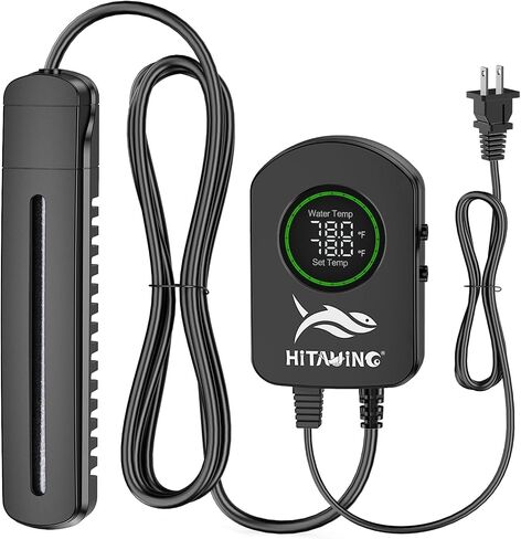 HiTauing Aquarium Heater, 100W/200W/300W/500W Fish Tank Heater with Upgraded LED Large Display, Up/Down Control Buttons and Intelligent Leaving Water Automatic Power-Off for Saltwater and Freshwater in Saudi Arabia