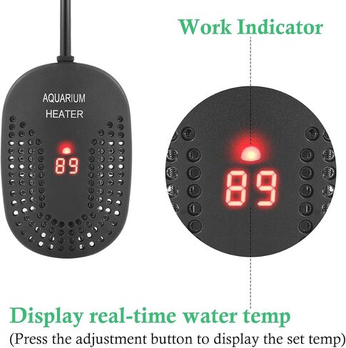 HITOP 100W Mini Adjustable Aquarium Heater: Digital Fish Tank Heater with Protective Cover and Controller for 5-30Gallon in Kuwait