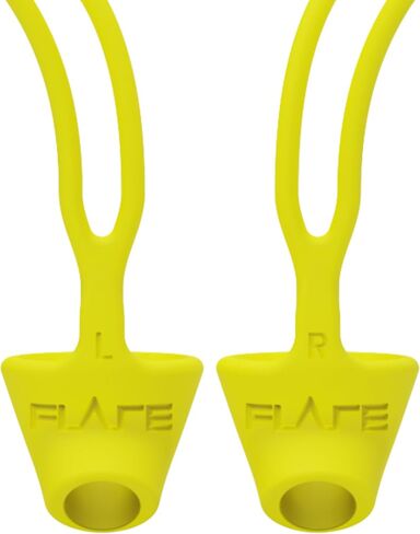 Flare Calmer Kids Secure – Ear Plugs Alternative – Reduce Annoying Noises Without Blocking Sound – Soft Reusable Flexible Silicone with Built-in Lanyard - Yellow in Kuwait