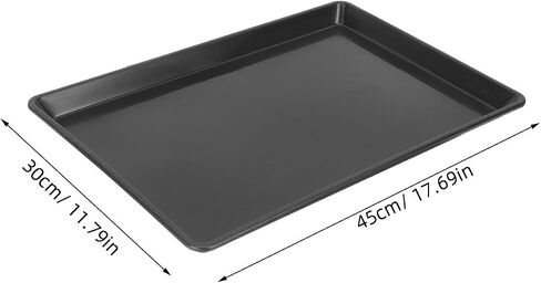2pcs Plastic Pet Cage Tray Replacement Pan Thickened Black 17.7x11.8 in Kuwait