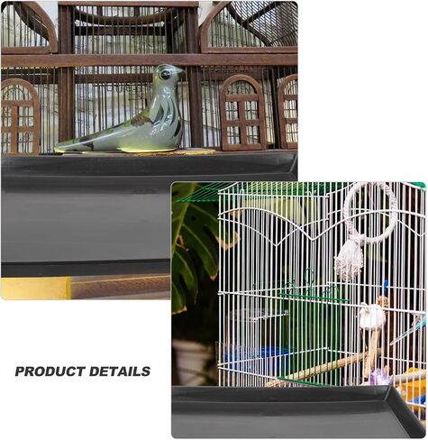 2pcs Plastic Pet Cage Tray Replacement Pan Thickened Black 17.7x11.8 in Kuwait