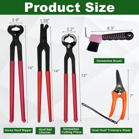 12Pcs Farrier Tools Kit, Hoof Trimming Tools with Tool Bag in Saudi Arabia