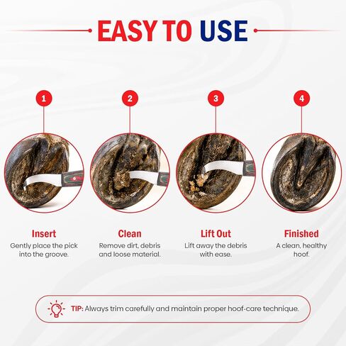 Equine Care Right-Handed Farrier Hoof Knife, Horses Goats Sheep, Red Handle in Saudi Arabia