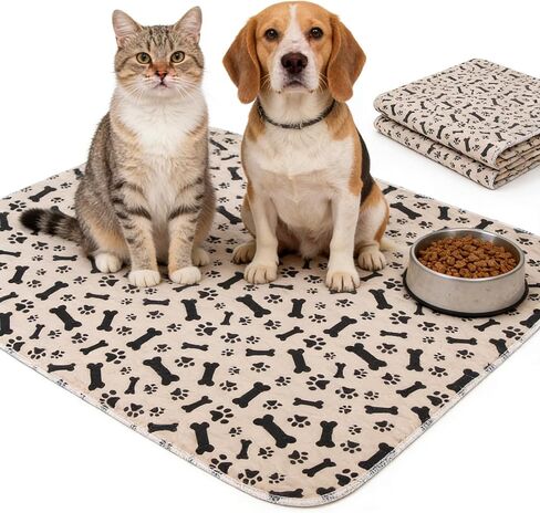 Puppy Pee Pads with Pheromones, Non-Slip Leakproof Dog Pee Mat , Washable Reusable Puppy Training Pads,Odor Resistant Absorbent Pad for Dogs and Cats (M: 27.6" × 31.5") in Kuwait