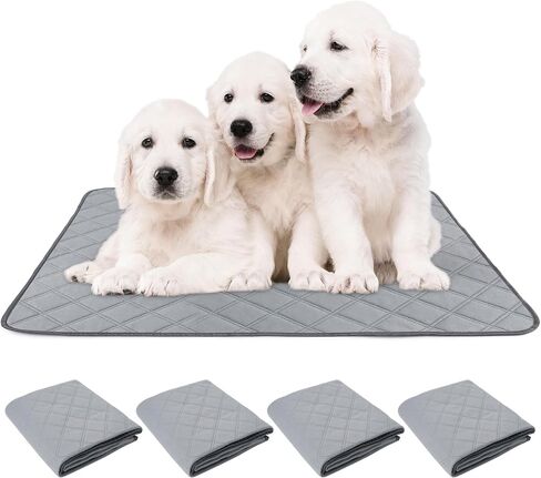 PatiencET Washable Pee Pads for Dogs, 18'' x 24" Reusable Puppy Pads with Super Absorbent for Pet Training, Housebreaking and Incontinence, 2 Pack Puppy Potty Pads with Waterproof Bottom in Kuwait