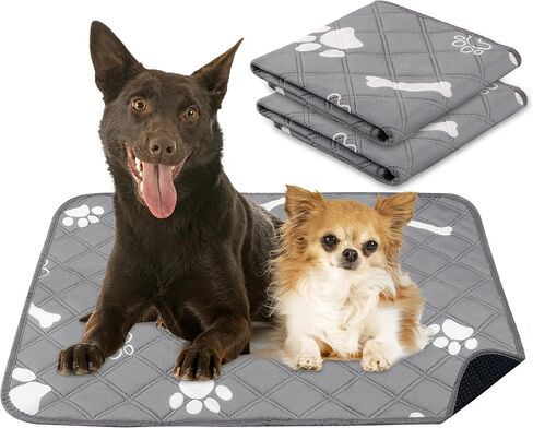 PatiencET Washable Pee Pads for Dogs, 18'' x 24" Reusable Puppy Pads with Super Absorbent for Pet Training, Housebreaking and Incontinence, 2 Pack Puppy Potty Pads with Waterproof Bottom in Saudi Arabia