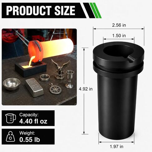 1KG High Purity Graphite Crucible for Metal Melting and Jewelry Making in Kuwait