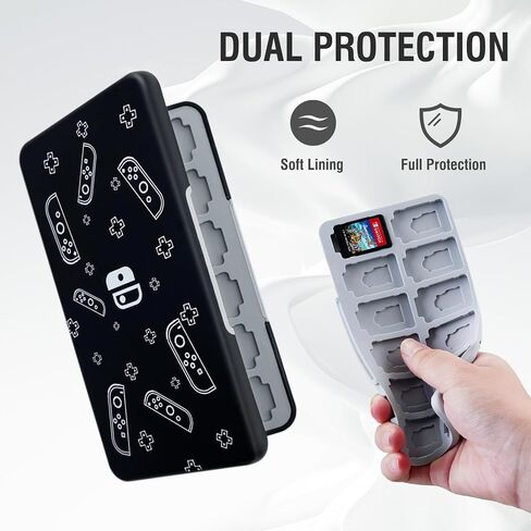 حافظة بطاقة ألعاب NOOP لجهاز نينتندو سويتش آند سويتش بطاقة ألعاب OLED وبطاقة Micro SD، حامل ألعاب محمول مع 24 فتحة لبطاقة الألعاب و24 فتحة لبطاقة Micro SD (بوكيمون) in Kuwait