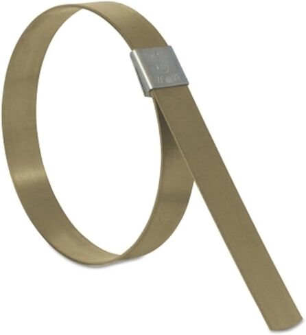 BAND-IT CP1699 5/8 بوصة عرض × 0.025 بوصة سمك 4 بوصة قطر، مشبك ثقب مركزي من الفولاذ الكربوني المجلفن (25 لكل عبوة)، رمادي داكن in Kuwait