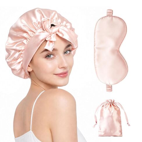 Eye Mask for Sleeping, 100% Duble Layer Mulberry Silk Sleep Mask, Super Soft Satin Sleep Mask, Satin Eye Masks for Sleeping Blockout, Blindfold, Night Mask, Eye Cover, Eye Shades, 2 Pack (Kid) in Kuwait