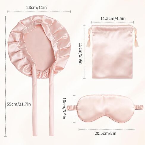 Eye Mask for Sleeping, 100% Duble Layer Mulberry Silk Sleep Mask, Super Soft Satin Sleep Mask, Satin Eye Masks for Sleeping Blockout, Blindfold, Night Mask, Eye Cover, Eye Shades, 2 Pack (Kid) in Kuwait
