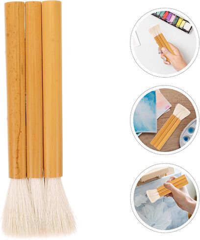 Wool Hake Watercolor Paint Brush with Wood Handle for DIY Crafters in Saudi Arabia