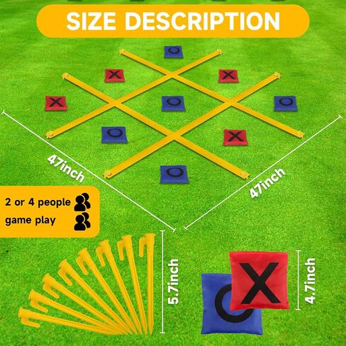 VANPET Giant Tic Tac Toe Bean Bag Toss Games for Kids Adults Family, Large Outside Lawn Yard Backyard Carnival Field Day Game, Beach Picnic Camping Birthday Party Family Reunion Games in Saudi Arabia
