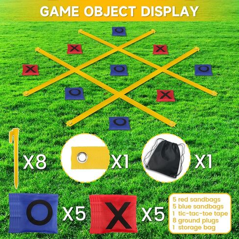 VANPET Giant Tic Tac Toe Bean Bag Toss Games for Kids Adults Family, Large Outside Lawn Yard Backyard Carnival Field Day Game, Beach Picnic Camping Birthday Party Family Reunion Games in Saudi Arabia