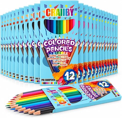 Colored Pencils Bulk, 24 Packs of 12 Colors, 288 Pre-Sharpened Pencils in Saudi Arabia