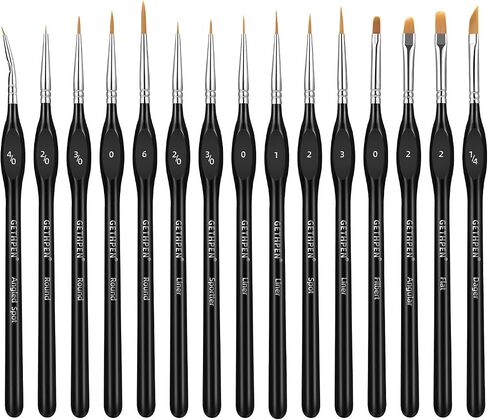 GETHPEN Drybrush Paint Brush Set, 5 Sizes Hobby Detail Paint Brushes in Kuwait